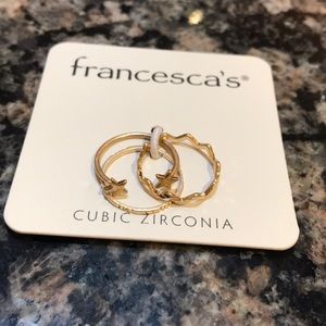 Francesca Gold Rings set of 3